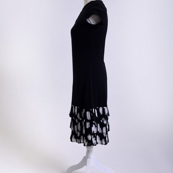 Fanciful, fun Black Dress with a layered ruffle edge for fun! Size 6 - Picture 3 of 3